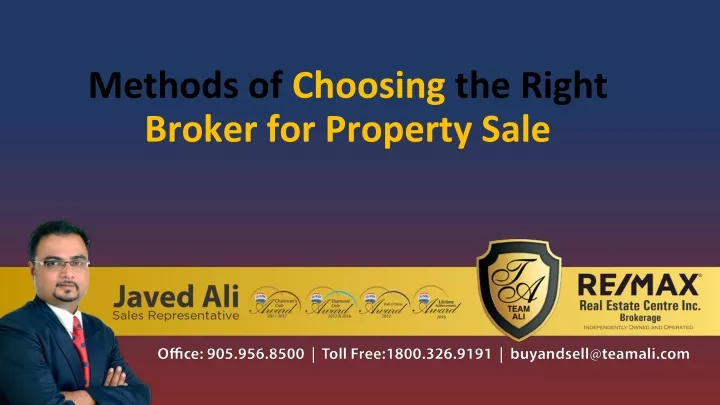 methods of choosing the right broker for property sale