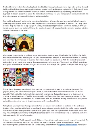11 Embarrassing cuphead free download Faux Pas You Better Not Make