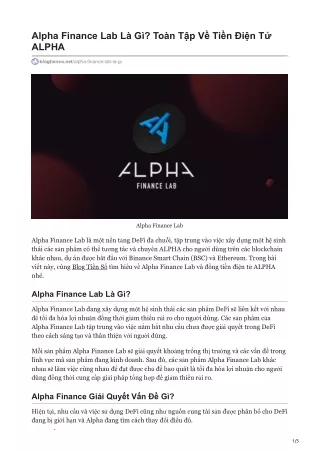 alpha finance lab l g to n t p v ti n i n t alpha