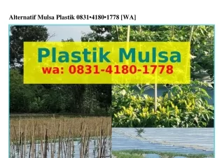 Alternatif Mulsa Plastik Ô8ᣮ1~Կ18Ô~1ᜪᜪ8{WhatsApp}