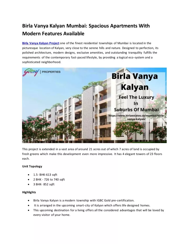 birla vanya kalyan mumbai spacious apartments