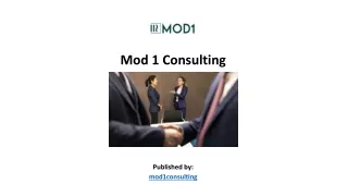 mod 1 consulting published by mod1consulting