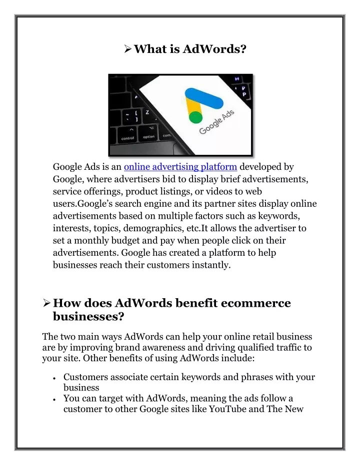 what is adwords