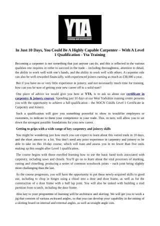 in just 10 days you could be a highly capable
