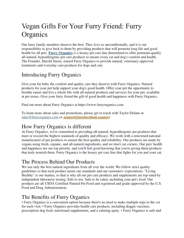 vegan gifts for your furry friend furry organics