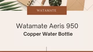 Watamate Aeris 950 Copper Water Bottles