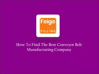 Conveyor Belt Manufacturing Company