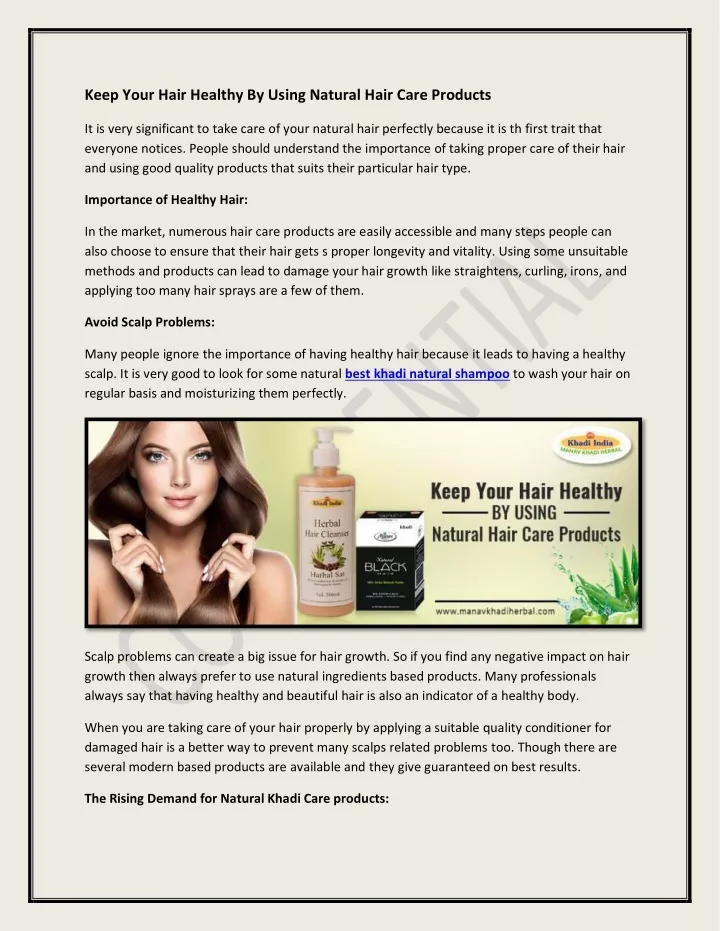 PPT - Best Natural Hair Care Products Online PowerPoint Presentation, free download - ID:10669277