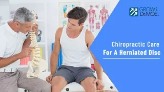 Chiropractic Care For A Herniated Disc