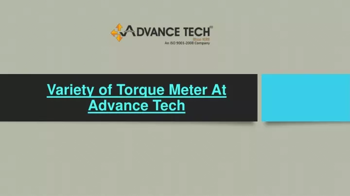 variety of torque meter at advance tech