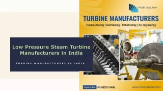 Low Pressure Steam Turbine Manufacturers in India