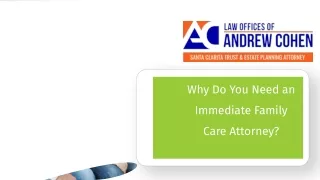 Why Do You Need an Immediate Family Care Attorney?