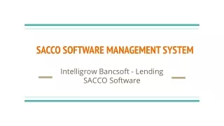 sacco software management system