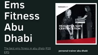 The best ems fitness in abu dhabi|P20 EMS