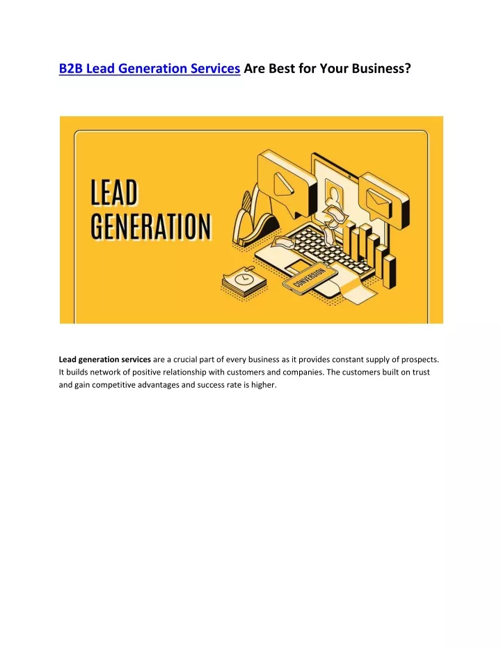 b2b lead generation services are best for your