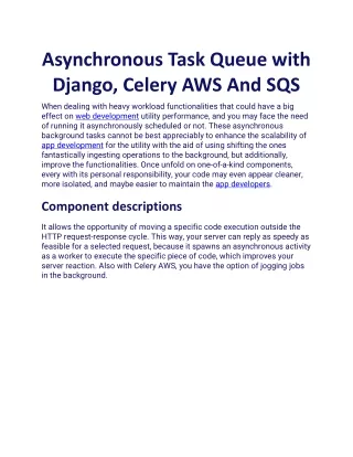 asynchronous task queue with django celery
