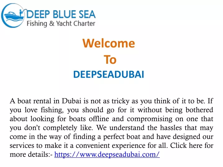 welcome to deepseadubai