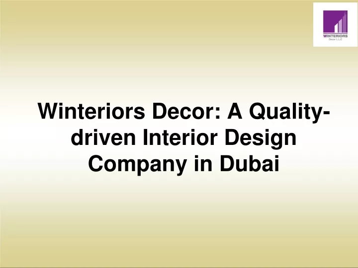 winteriors d e cor a quality driven interior design company in dubai