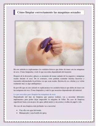 c mo limpiar correctamente las maquinas sexuales