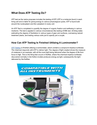 what does atp testing do