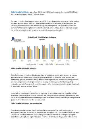 global small wind market was valued