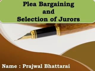 plea bargaining and selection of jurors