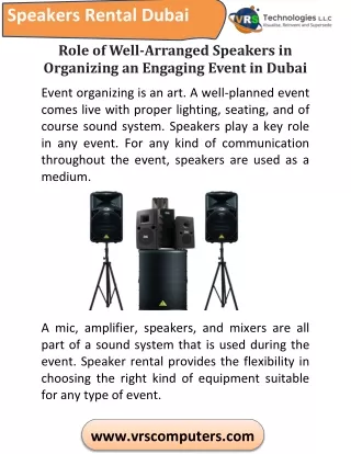 speakers rental dubai