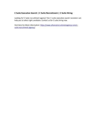 c suite executive search c suite recruitment