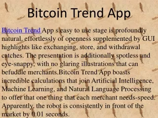 bitcoin trend app