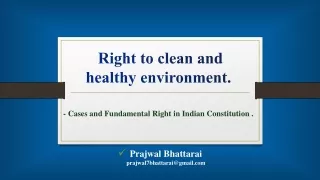 Fundamental Rights Case - Environmental Law Presentation- Prajwal Bhattarai