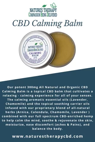 cbd calming balm