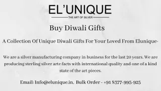 Buy Diwali Gifts - EL'UNIQUE