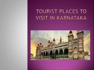 Tourist Places to Visit in Karnataka