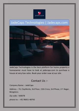jadecaps technologies jadecaps com