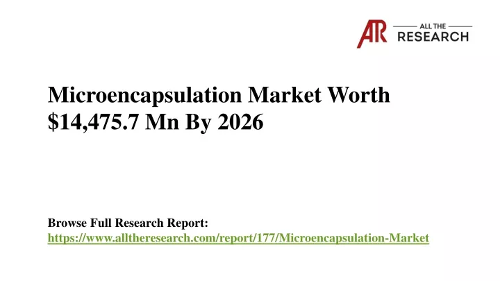 microencapsulation market worth