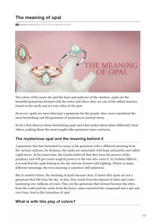 the meaning of opal