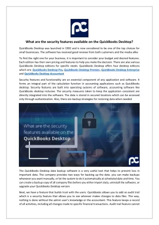what are the security features available