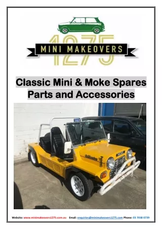 Classic Mini & Moke Spares Parts and and Accessories - Mini Makeovers