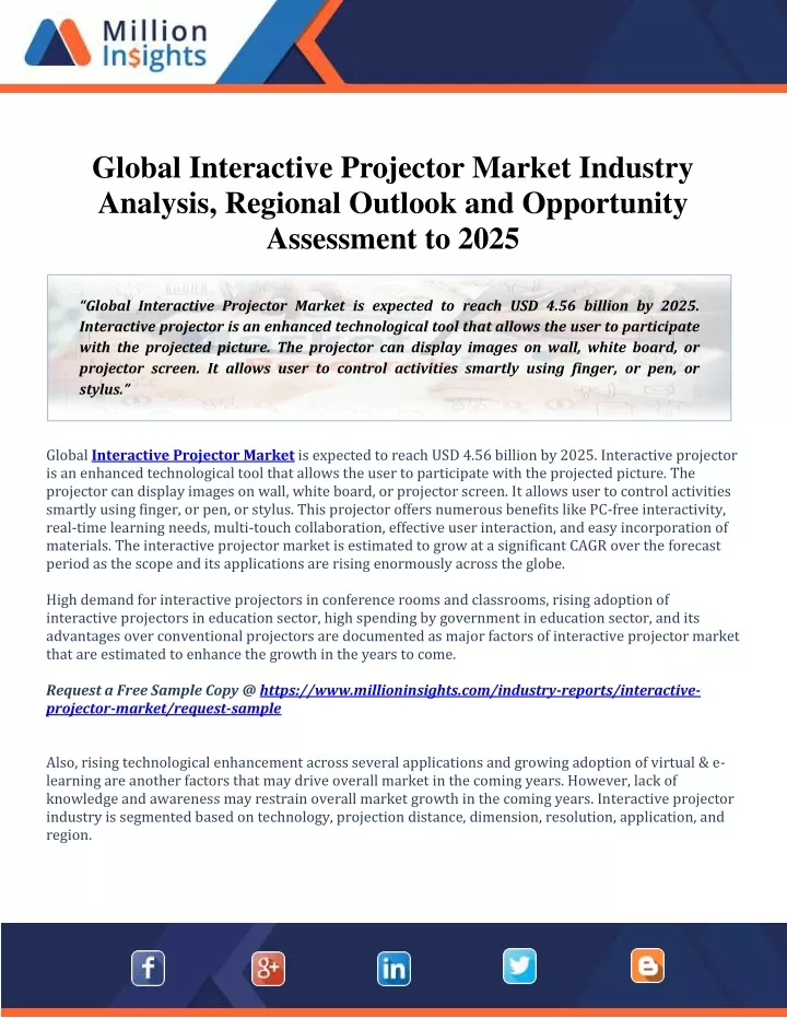 global interactive projector market industry