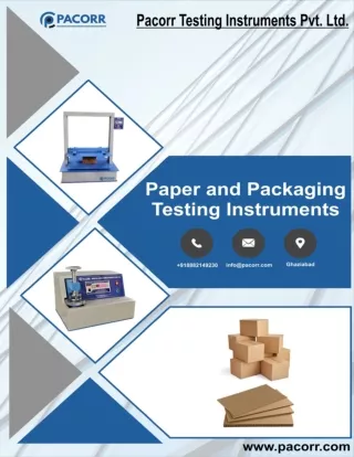 Paper Packaging Testing Instruments