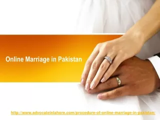Let Know Law of Online Marriage in Pakistan With Gualified Lawyer