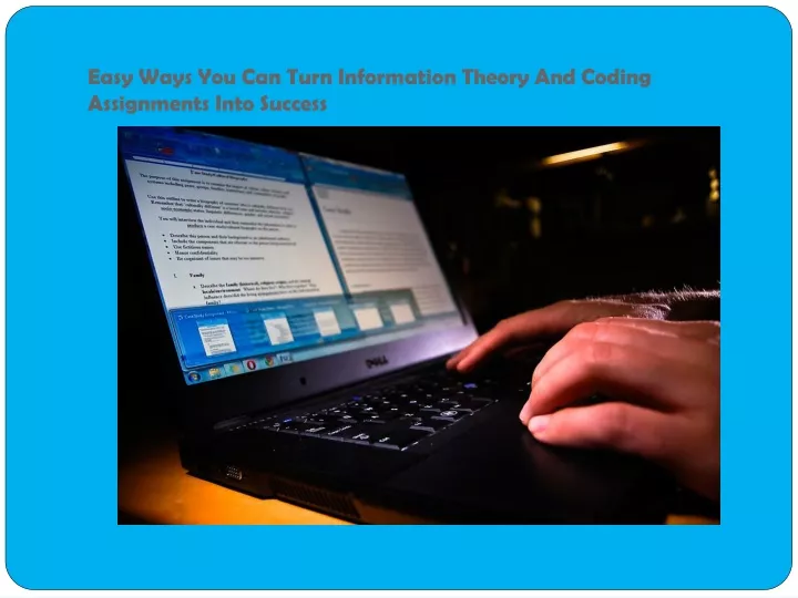easy ways you can turn information theory and coding assignments into success