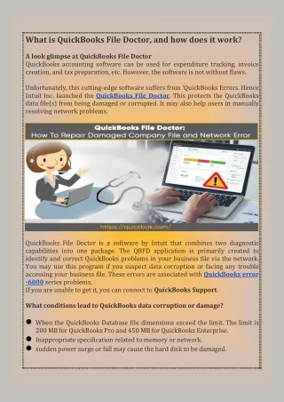 what is quickbooks file doctor and how does