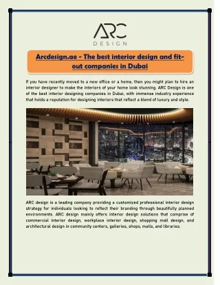 Arcdesign.ae - The best interior design and fit-out companies in Dubai