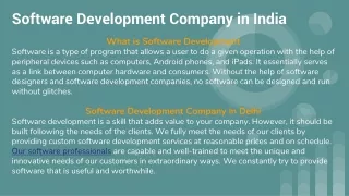 Software Development Company in India