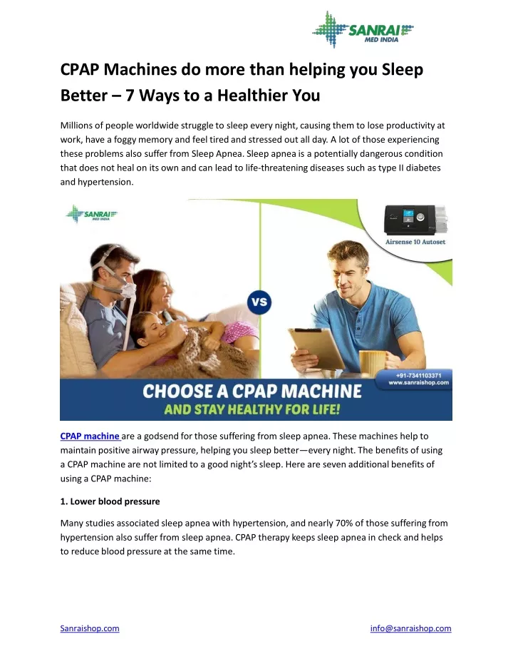 cpap machines do more than helping you sleep better 7 ways to a healthier you