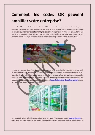 codes qr dans les magasins de détail