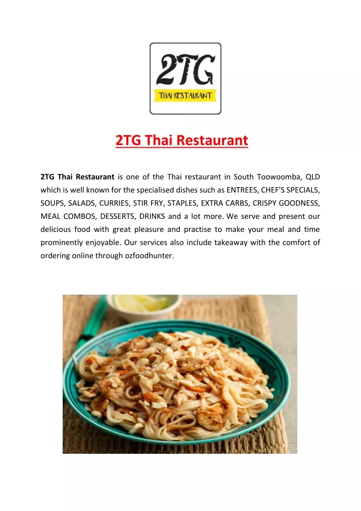 2tg thai restaurant