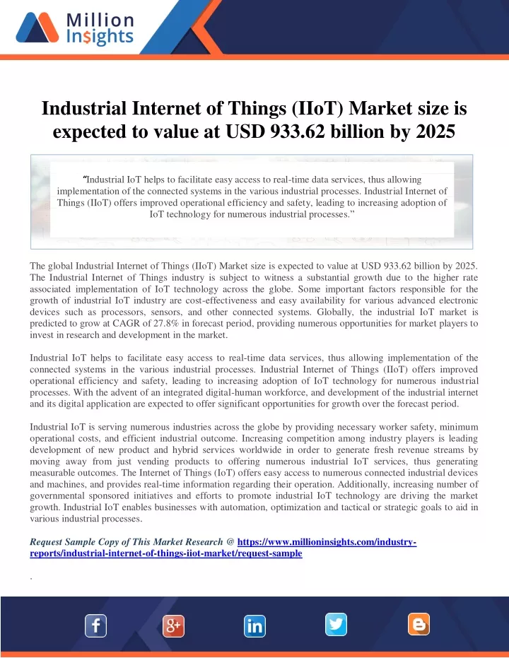 industrial internet of things iiot market size