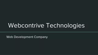 Webcontrive Technologies: Web Development Company in India